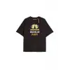 BACHELOR PARTY Unisex Oversize Yazılı Tshirt SİYAH