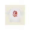 Bathing Ape Rose Baskılı Oversize Unisex Pamuklu Nefes Alan Kalın Kumaşlı