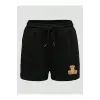 Bear Print Drawstring Waist Şort