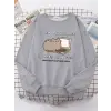Ben Programcı Bilgisayarı Yapıyorum Komik Kedi Kadın Hoody Kore Moda Kazak Sokak Rahat Giysil