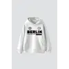 Berlin Baskılı Oversize Unisex Premium Beyaz