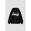 Berlin Baskılı Oversize Unisex Premium Siyah