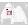 Best Pet Ever Baskılı Kapşonlu Crop Sweatshirt