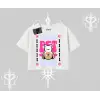 Best Pet Ever Baskılı Oversize Crop Tshirt
