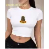 Beyaz Babby Tee ay çiçeği Özel tasarım