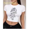 Beyaz Babby Tee ejdarha Özel tasarım