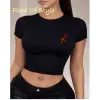 Beyaz Babby Tee iğne Özel tasarım