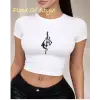 Beyaz Babby Tee minimal balık Özel tasarım