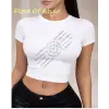 Beyaz Babby Tee minimal Özel tasarım