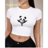 Beyaz Babby Tee panda Özel tasarım