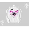 Beyaz Biskilet Yaka Sweatshirt Autumn Spider