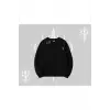 Beyaz Biskilet Yaka Sweatshirt Özel logolu