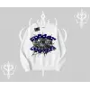Beyaz Biskilet Yaka Sweatshirt Sp55der