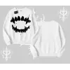 Beyaz Biskilet Yaka Sweatshirt Vampir Dış