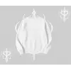 Beyaz Biskilet Yaka Sweatshirt Why are u Scared