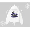 Beyaz Crop Kapşonlu Sweatshirt Sp55der