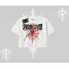 Beyaz Crop Tişört Spider Undercover