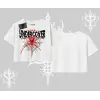 Beyaz Crop Tişört Spider Undercover