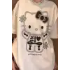 Beyaz Hello Kitty Spooky Skeleton Unisex