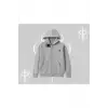 Beyaz Hırka Sweatshirt Özel logolu