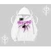 Beyaz Kapşonlu Sweatshirt Autumn Spider