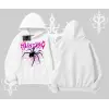Beyaz Kapşonlu Sweatshirt Autumn Spider