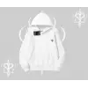 Beyaz Kapşonlu Sweatshirt Özel logolu