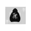 Beyaz Kapşonlu Sweatshirt Why are u Scared