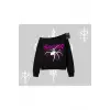 Beyaz Kayık Yaka Sweatshirt Autumn Spider
