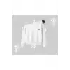 Beyaz Kayık Yaka Sweatshirt Özel logolu