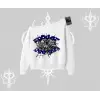 Beyaz Kayık Yaka Sweatshirt Sp55der
