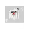 Beyaz Kayık Yaka Sweatshirt Spider Undercover
