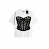 Beyaz Oversize T-shirt danteli Özel tasarım