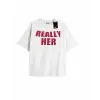 Beyaz Oversize T-shirt reallyher Özel tasarım