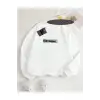 Biskilet Yaka Sweatshirt Beyaz 38 Kayseri Özel Tasarım Plaka Detaylı