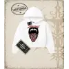 BLESSED Kadın Crop Kapşonlu Sweatshirt