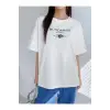Blooming Vitality Baskılı Beyaz Oversize Tişört