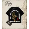 BORN WILD V  Oversize Unisex Tişört