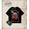 BRAIN HALFTONE Oversize Unisex Tişört