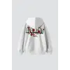 Breakout Baskılı Oversize Unisex Beyaz