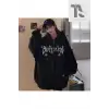 Butterfly Yazılı Figürlü Sweatshirt Fermuarlı Hırka