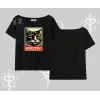 Candyland Yazılı Sevimli Kedi Baskılı Kapşonlu Crop Sweatshirt