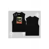 Candyland Yazılı Sevimli Kedi Baskılı Oversize Tshirt