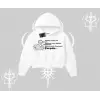 Çarpılır mı? Çarpılmıştır. Kapşonlu Crop Sweatshirt