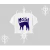 Cat Mom Yazılı Minimal Kedi Arka Baskılı Oversize Crop Tshirt