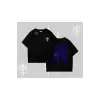 Cat Mom Yazılı Minimal Kedi Arka Baskılı Oversize Tshirt