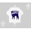 Cat Mom Yazılı Minimal Kedi Arka Baskılı Oversize Tshirt