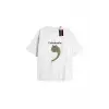 CATASTROPHE Unisex Oversize Yazılı Tshirt BEYAZ