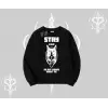 Catronaut Kedi Baskılı Kapşonlu Crop Sweatshirt