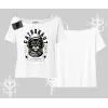 Catronaut Kedi Baskılı Kayık Yaka Tshirt